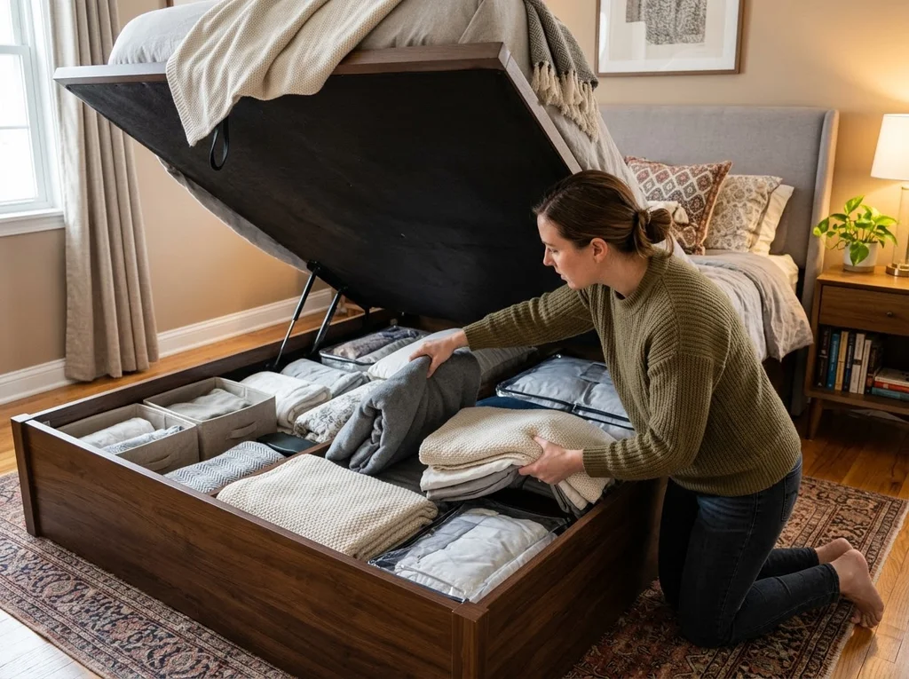inspecting storage bed obstructions
